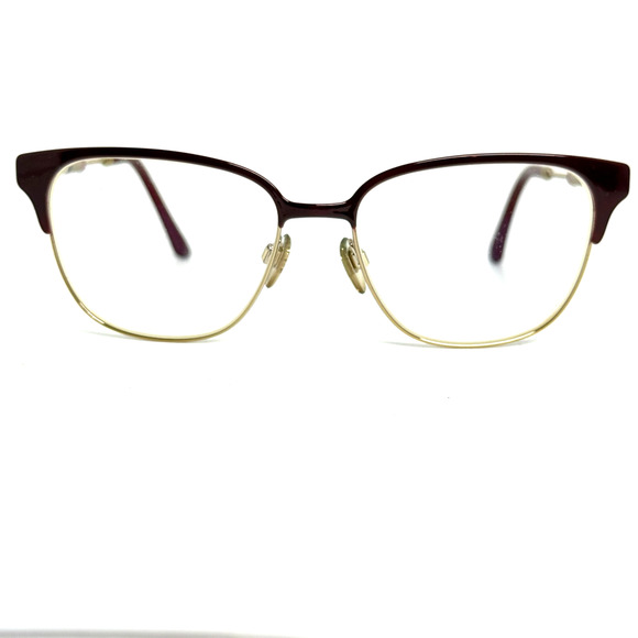 BURBERRY‎ B1313-Q 1238 Italy Burgundy Red/Gold 53-16-140 Eyeglasses Frame 20215